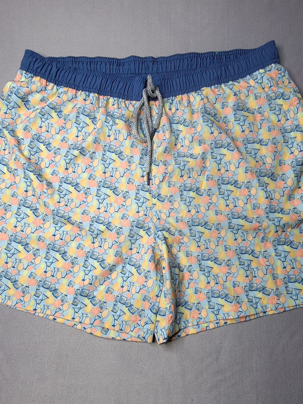 RAINFOREST Mens Swim Short Color Cocktail Print  Beach Or Pool Size XL